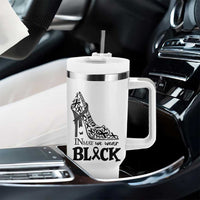 In May We Wear Black Tumbler With Handle Skin Cancer Support Gift For Her