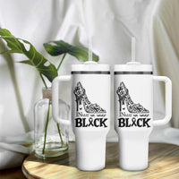 In May We Wear Black Tumbler With Handle Skin Cancer Support Gift For Her