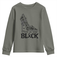 In May We Wear Black Youth Sweatshirt Skin Cancer Support Gift For Her