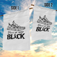 In May We Wear Black Garden Flag Melanoma Support Family Gift