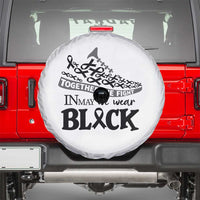 In May We Wear Black Spare Tire Cover Melanoma Support Family Gift