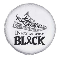 In May We Wear Black Spare Tire Cover Melanoma Support Family Gift