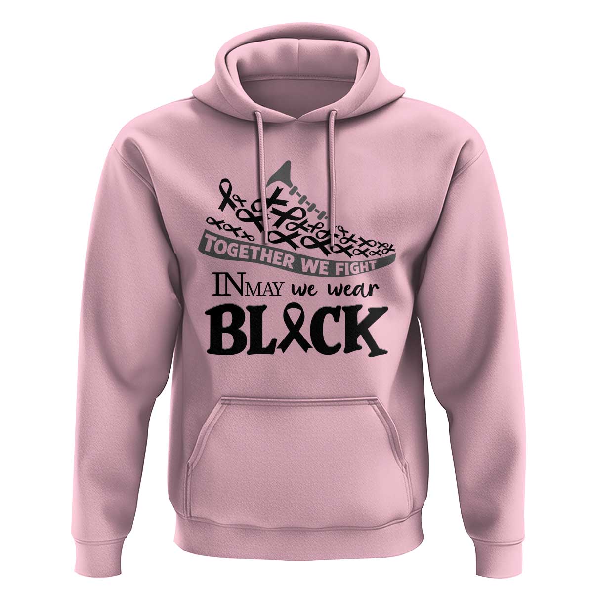 In May We Wear Black Hoodie Melanoma Support Family Gift