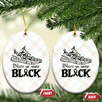 In May We Wear Black Ceramic Ornament Melanoma Support Family Gift