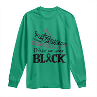 In May We Wear Black Long Sleeve Shirt Melanoma Support Family Gift
