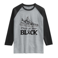 In May We Wear Black Raglan Shirt Melanoma Support Family Gift