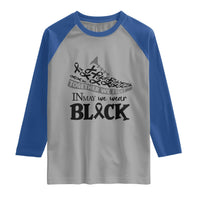 In May We Wear Black Raglan Shirt Melanoma Support Family Gift