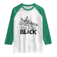 In May We Wear Black Raglan Shirt Melanoma Support Family Gift