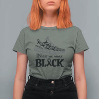 In May We Wear Black T Shirt For Women Melanoma Support Family Gift