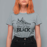 In May We Wear Black T Shirt For Women Melanoma Support Family Gift