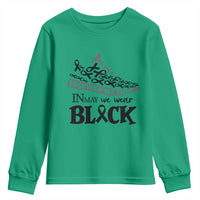 In May We Wear Black Youth Sweatshirt Melanoma Support Family Gift