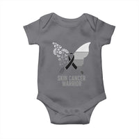 Floral Butterfly Melanoma Awarenes Baby Onesie Black Ribbon Warrior Support Gift
