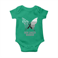Floral Butterfly Melanoma Awarenes Baby Onesie Black Ribbon Warrior Support Gift