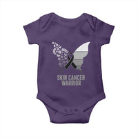 Floral Butterfly Melanoma Awarenes Baby Onesie Black Ribbon Warrior Support Gift