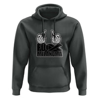 Fuck Melanoma Hoodie Skeleton Hand Black Ribbon Awareness