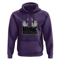 Fuck Melanoma Hoodie Skeleton Hand Black Ribbon Awareness