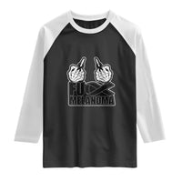 Fuck Melanoma Raglan Shirt Skeleton Hand Black Ribbon Awareness