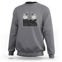 Fuck Melanoma Sweatshirt Skeleton Hand Black Ribbon Awareness
