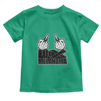 Fuck Melanoma Toddler T Shirt Skeleton Hand Black Ribbon Awareness