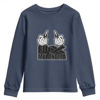 Fuck Melanoma Youth Sweatshirt Skeleton Hand Black Ribbon Awareness