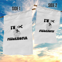 Fuck Melanoma Awareness Garden Flag Skeleton Hand Ribbon Warrior Gift