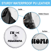 Fuck Melanoma Awareness Spare Tire Cover Skeleton Hand Ribbon Warrior Gift