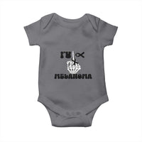 Fuck Melanoma Awareness Baby Onesie Skeleton Hand Ribbon Warrior Gift