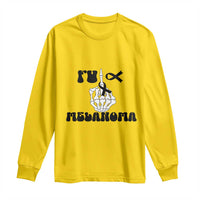 Fuck Melanoma Awareness Long Sleeve Shirt Skeleton Hand Ribbon Warrior Gift