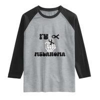 Fuck Melanoma Awareness Raglan Shirt Skeleton Hand Ribbon Warrior Gift