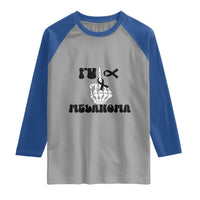 Fuck Melanoma Awareness Raglan Shirt Skeleton Hand Ribbon Warrior Gift