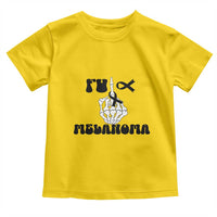 Fuck Melanoma Awareness Toddler T Shirt Skeleton Hand Ribbon Warrior Gift
