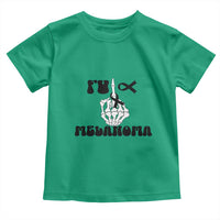 Fuck Melanoma Awareness Toddler T Shirt Skeleton Hand Ribbon Warrior Gift