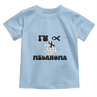 Fuck Melanoma Awareness Toddler T Shirt Skeleton Hand Ribbon Warrior Gift