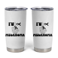 Fuck Melanoma Awareness Tumbler Cup Skeleton Hand Ribbon Warrior Gift