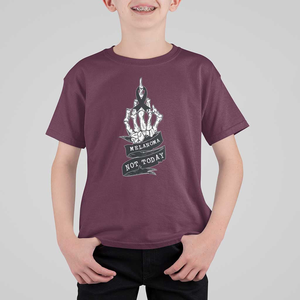 Melanoma Fighter Not Today T Shirt For Kid Skin Cancer Awareness Gift