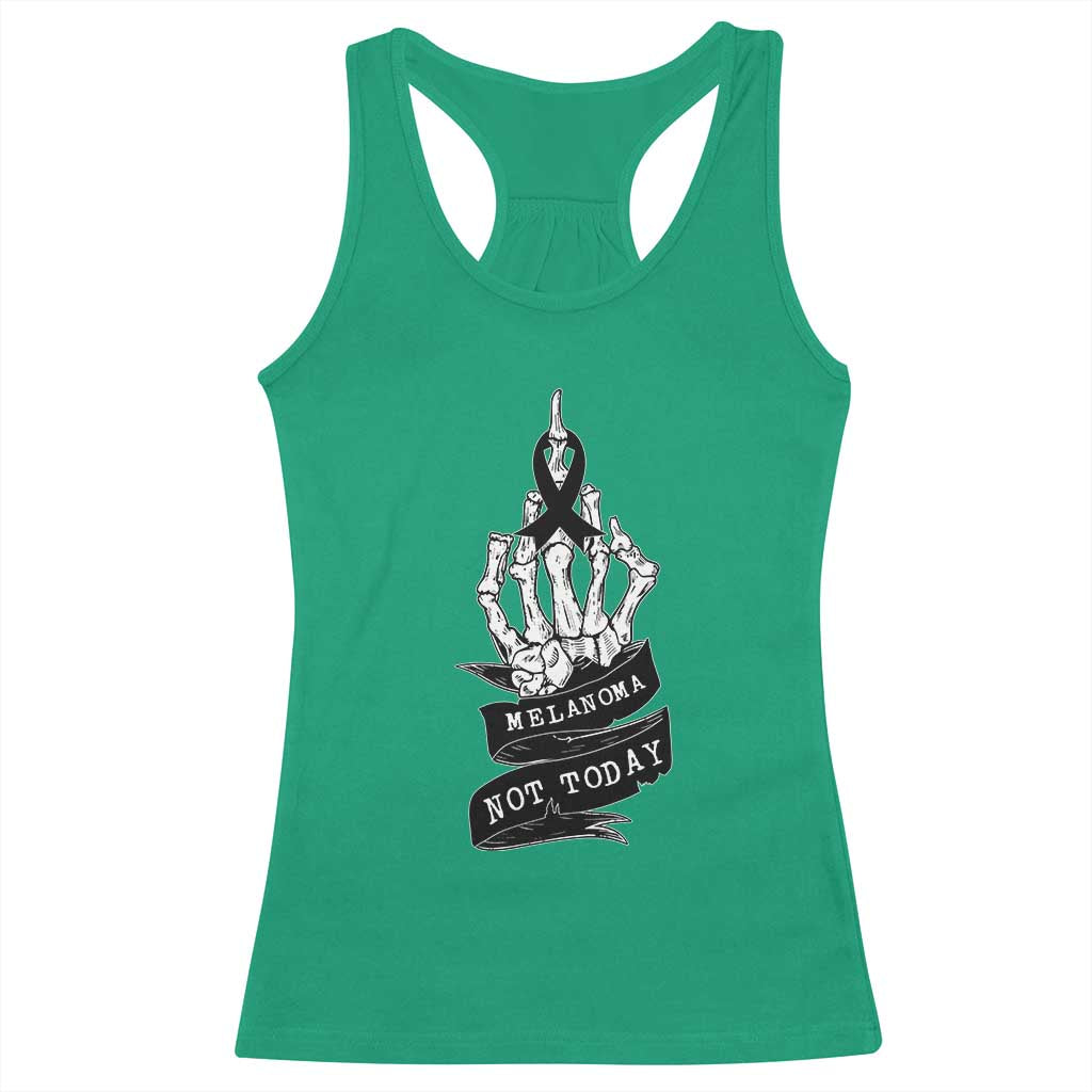 Melanoma Fighter Not Today Racerback Tank Top Skin Cancer Awareness Gift