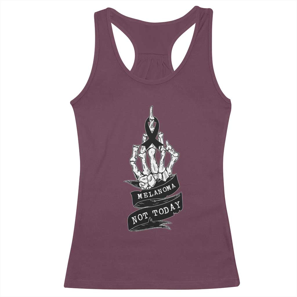 Melanoma Fighter Not Today Racerback Tank Top Skin Cancer Awareness Gift