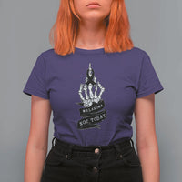 Melanoma Fighter Not Today T Shirt For Women Skin Cancer Awareness Gift