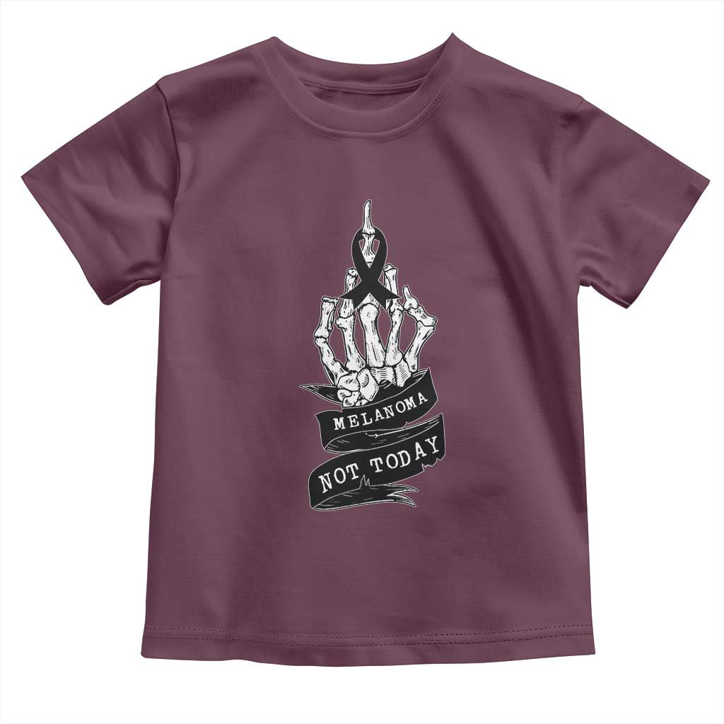 Melanoma Fighter Not Today Toddler T Shirt Skin Cancer Awareness Gift
