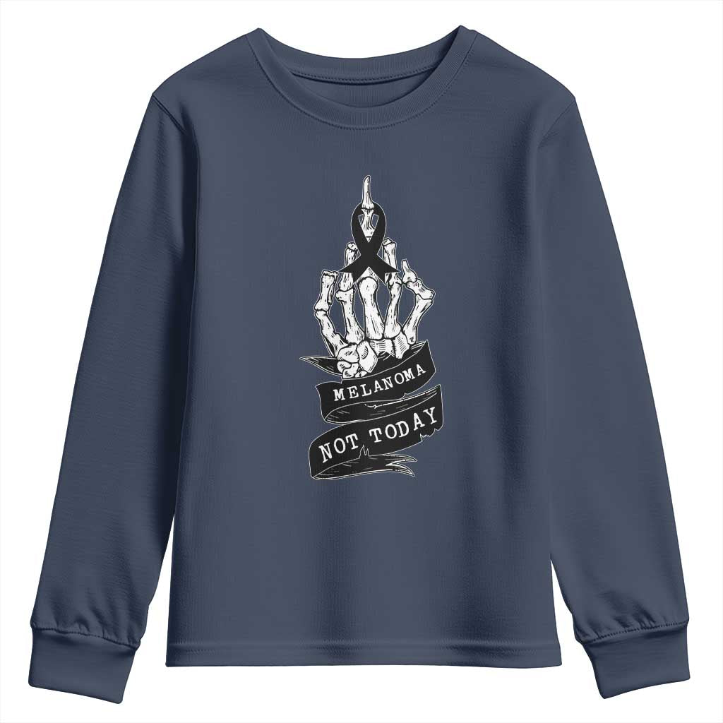 Melanoma Fighter Not Today Youth Sweatshirt Skin Cancer Awareness Gift