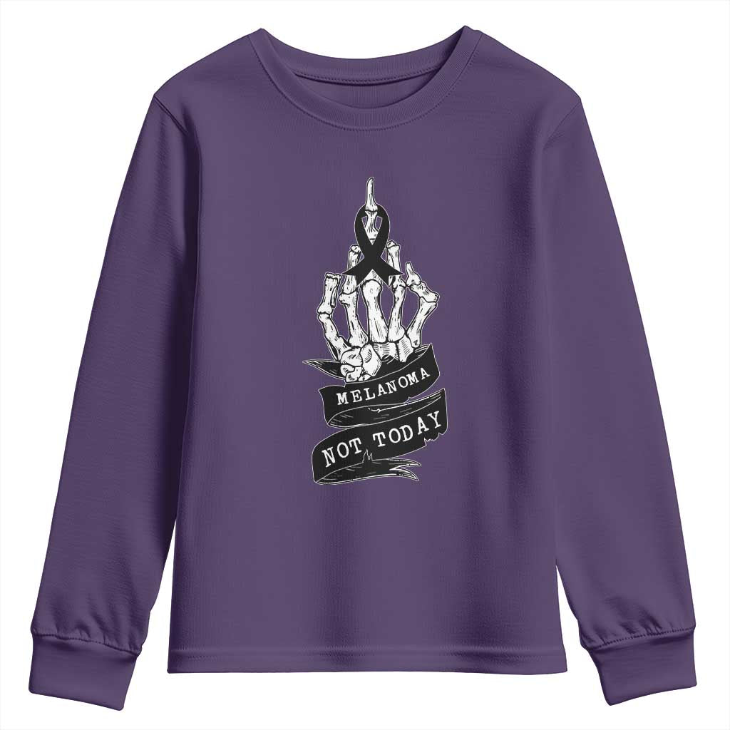 Melanoma Fighter Not Today Youth Sweatshirt Skin Cancer Awareness Gift