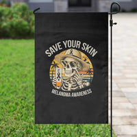 Funny Melanoma Cancer Awareness Graphic Garden Flag Save Your Skin