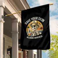 Funny Melanoma Cancer Awareness Graphic Garden Flag Save Your Skin