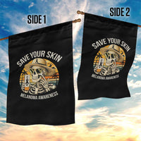Funny Melanoma Cancer Awareness Graphic Garden Flag Save Your Skin
