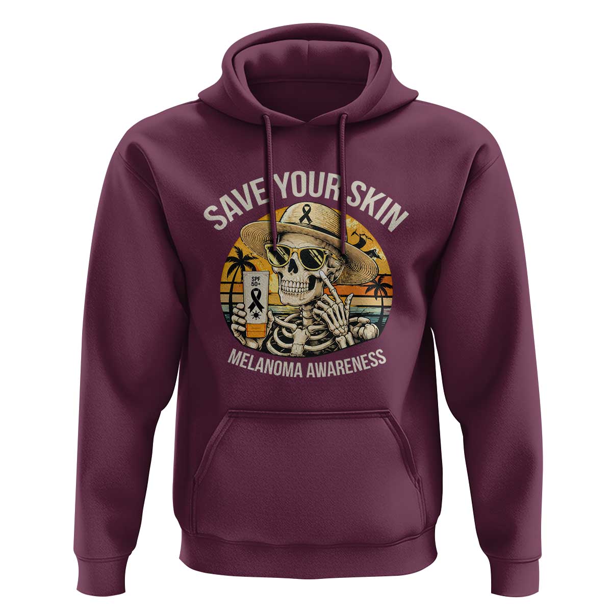 Funny Melanoma Cancer Awareness Graphic Hoodie Save Your Skin