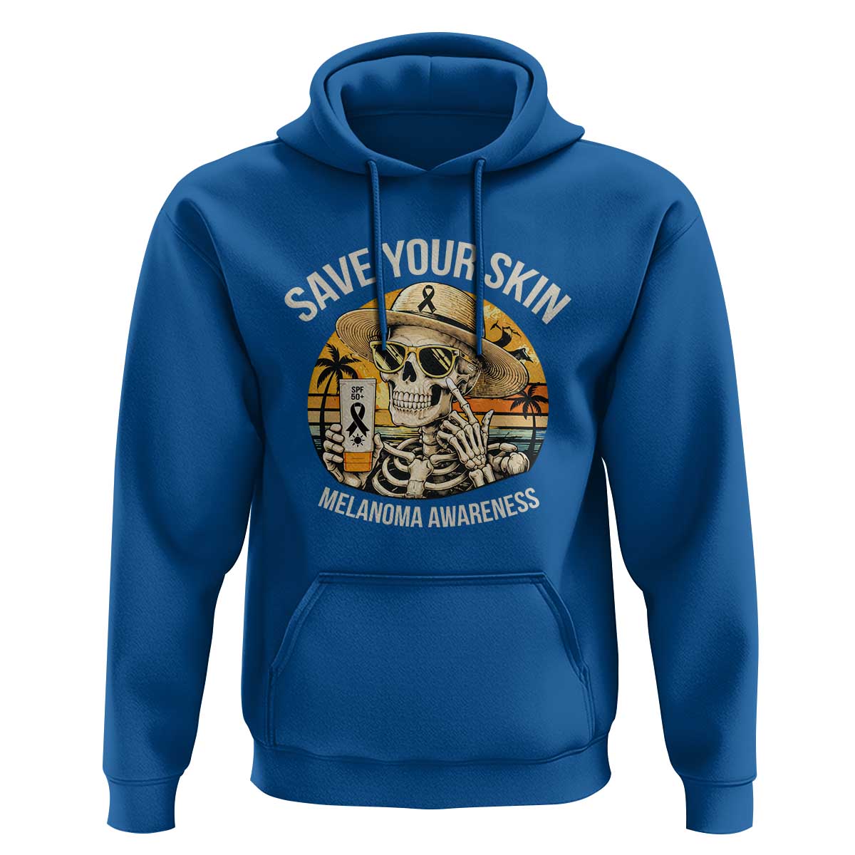 Funny Melanoma Cancer Awareness Graphic Hoodie Save Your Skin