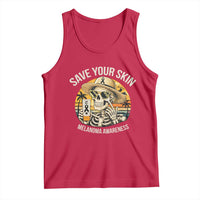 Funny Melanoma Cancer Awareness Graphic Tank Top Save Your Skin