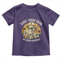 Funny Melanoma Cancer Awareness Graphic Toddler T Shirt Save Your Skin