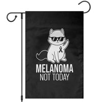 Melanoma Fighter Cat Garden Flag Not Today Skin Cancer Awareness