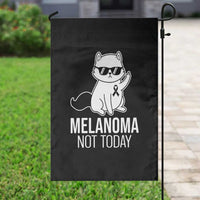 Melanoma Fighter Cat Garden Flag Not Today Skin Cancer Awareness